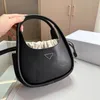 Lichte luxe mini-tas Designer Hoge kwaliteit lederen handtas Klassiek Informeel Effen Kleur Letter Damestas Schouderriem Afneembaar Ontwerp Trekkoord Canvas Serie