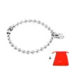 Bangles 2021 New Plated Fashion 925 Silver Color Red String Green Charm Bead Bracelet Free Wholesale Shipping with Bag