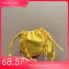 Designer Chain Women Luckybags Acrylic Mini Handbags Bucket Purse Woven Leather Handbag Cloud Cowhorn Bag Girl 230915