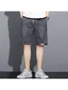 Herren Jeans Denim Shorts Sommer elastische Taille dünne losen Schnürung Casual Hosen Vintage Mode Männer Kleidung Pantalone Hombre