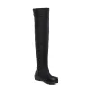 Boots Sgesvier Blue Black Over The Knee Women Winter Boots Wedge Heel Down Cotton Long Knight Riding Snow Boots Ladies Shoes B626