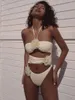 Mulheres Swimwear 2024 Maiô de uma peça para mulheres 3D tridimensional flor biquíni sexy praia estilo europeu e americano