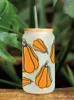 Fönsterklistermärken UV DTF Transfer Sticker Pumpkin Theme för 16oz Libbey Glasses Wraps Cup Can DIY Waterproof Easy to Outned Custom Decals