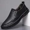 Casual Shoes Men's Business Leather Moccasin Breattable Loafers bekväma för män 2024 Summer Sneakers