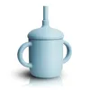 2 pièces paille tasse bouteille bébé enfants Silicone eau apprentissage boire antichute haute température enfants 240320