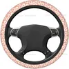 Couvre-volant Vintage Rose Fleur Mignon Auto Couverture Universelle 15 pouces Accessoires De Voiture Protecteur Pour Femmes Hommes Fit La Plupart Des Véhicules