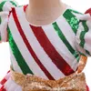 Robes de filles Nouveau Noël Sequin Bowknot Robe Stripe Party Enfants Princesse Formelle Fille Robe De Bal Drop Livraison Bébé Maternité Clothin Dhfg2