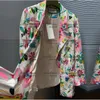 Designer Blazer Women Jacket Woman Classic Letters Tropical Flowers Spring Nieuw vrijgegeven tops