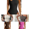 Lu Align Damesschouder Diagonaal Algin Graven Draad Populaire Driehoeksbroek Body Schoonheidspak T-vormig Kruis Sneldrogend Strakke bodysuit Gymkleding Citroendame