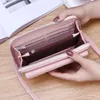 Shoulder Bags Women Long Wallets With Soft Leather Ladies Zipper Handbags Chain Bag For Female Coin Purse Girls Mobile Phone Pockets Sac