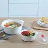Servis högkvalitativ lunchlåda med lock mångsidigt mikrovågsugn soppa skålklass containrar frisk matlagning