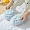 Slippers Women's Warm Slipper Woman Winter Shoes Cartoon Home Cotton Lovely Lady House Girl Plush Fuzzy Non-slip Slides