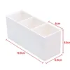 Storage Boxes 3 Lattices Makeup Brush Organizer Cosmetic Pen Container Plastics Eyebrow Pencile Holder Standing Cosmetics Box