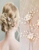 Whole Wedding Bridal U Pins Lot Headpiece Pearl Hair Accessories Clip Gold Crystal Rhinestone Pieces Princess Queen Crown Tiar1335186