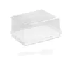 Garrafas de armazenamento 1/2pcs Bandeja de suporte de caixa de prato de manteiga com tampa e faca placa de queijo servidor mais nítido recipiente de plástico transparente cozinha