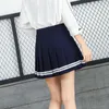Saias Shinymora Verão Plissado Mini para Mulheres Cintura Alta Meninas Shorts Casuais Listrado Harajuku Japonês Uniforme Escolar1 Drop Delivery Dh3WM