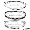 BEDED 3 PCS 10 أنماط COLORF BEADS BEADS منسوج VSCO Girl Friends Bracelets Boho قابلة للتعديل سوار معصم المجوهرات للدكتور Dhgut