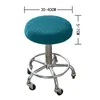 Chair Covers Round Stool Washable Seat Cover Bar Cushion Slipcover Elastic Bands Wooden Metal Swivel Dining