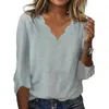 Blouses pour femmes Top à manches longues à manches longues Loose Fit en vrac élégant