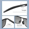 Occhiali da sole maschi di metallo zenottico occhiali da sole protezione polarizzata UV400 per guidare la pesca da golf escursionistiche quotidianamente