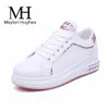 Chaussures de marche printemps femmes lèvres augmentées 4.5 Cm Femme blanc plate-forme baskets marque Basket Femme 2024