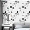 Tapeten Nordic Wallpaper Ins Schwarz-Weiß-Gitter Geometrisches Muster Wandpapier Schlafzimmer Wohnzimmer Koreanisch Modern Minimalistisch