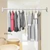 Shower Curtains Curtain Pole Heavy Duty Rod Clothes Hanger Wall Mounted Laundry Racks Space Saving Closet Bar