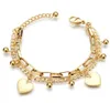 Whole Party Boho Jewelery Adjustable 18K gold Bracelets Lady Heart Charms Goldplated Bracelets Bangles Friends Gifts4355338