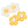 Bouteilles de rangement 4 pièces broche bijoux accessoires décorations de mariage Applique Crochet fleur Patch tissu pince à cheveux accessoire