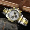 Męskie zegarek RLX zegarki luksusowe projektant mody designerskie zegarki zegarki meteoryt Three Eye Six igle zegarek stalowy zegarek męski