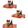 Natal 3D Popup Cartões LED Light Music Card com Envelope Postais para Festival Ano Presente Decoração 240323
