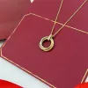 3 rings Trinity necklace love necklaces luxury jewelry woman 18K rise gold silver heart Necklace hip hot jewelrys for wedding party gift free shipping