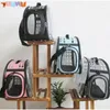 حاملات Cat Pet Carrier Dogs Cogs Space حقيبة كبيرة من السعة خارج قابلة للطي قابلة للطي على ظهر حقيبة اليد