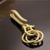 Solid Messing Metall D Shackle U-Shape Hakenschlüsselketten-Ring-Brieftasche Kettenhaken-Haken U Haken mit D-Bogen-Häppchen geteilte Ringe 3 Größen