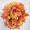 Dekorativa blommor Halloween Garland Dörr Pumpa Pendant Berry Autumn Decoration Julkrans Solar