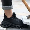 Scarpe da uomo scarpe da sicurezza traspirabili da uomo indistruttibili stivali da lavoro resistenti al puntura di punta di punta