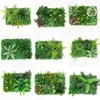 40x60 cm 3d Grüne Künstliche Pflanzen Wand Panel Plastik Plastik im Freien Teppichdekoration Hochzeit Kulisse Party Gartengras -Blumenwand 240328