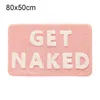 Carpets Get Naked Bath Mat Funny Pink And White Non Slip Bathroom Rugs Machine Washable Super Absorbent Floor Carpet Tub Shower Bedroom