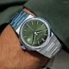 Наручные часы Homage, мужские наручные часы 38 мм, винтажные деловые часы Nh35, водостойкий механизм, автоматическая дата, циферблат с солнечными лучами для падения