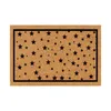 Alfombras Alfombra de piso marrón con estampado de estrellas
