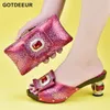 Dress Shoes Nigerian Women Party Pumps High Heels Set Italy African And Matching Bags Italian Match Shoe Bag