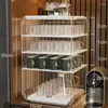 Porte-tasses Transparent anti-poussière, rangement de cuisine, armoire de table de luxe, salon, bureau, verre de grande capacité