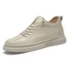 Casual Shoes Brand Men's Oxford Wear-Resistent Thick Soled Work Clothes äkta läderverksamhet