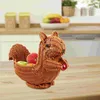 Bowls Rattan Squirrel Fruit Basket Display Holder Desktop Decoration Woven Home Storage Decorative Plastic Bread Container