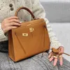 Brand bag Top Quality Designer Women Genuine Leather Handbags Totes Mini Messenger Bag Silver Gold Hardware Flat Handle Luxury Portable