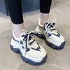 Casual Shoes Platform Sneakers All-Match Sprots Running Tennis Fashion Spring Autumn Lace Up Blandade färger Vulkaniserade