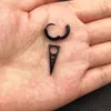 Dangle Earrings Arrival Korea KPOP Boys Wide Black Stainless Steel Stud Triangle Round Hole Pendant Ear Clip For Women Men Jewelry