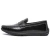 Casual Shoes äkta läder Mäns Slip-On Low Top Flat Boat Mensummer Bekväma loafers Moccasins Designer