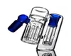 Синий прозрачный тяжелый стеклянный пеплоуловитель, водопроводные трубки, курительные трубки, водяные бонги, 14 мм, 19 мм, пеплоуловитель для кальянов, кальяна17664341519