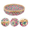 Ensembles de vaisselle Boho décor panier de fruits en rotin paniers de rangement tissés à pain pour salle de bain décorative